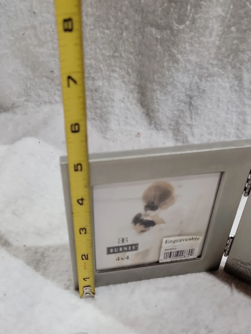 Burnes Of Boston Silver-Tone Baby Double Frame Engravable New